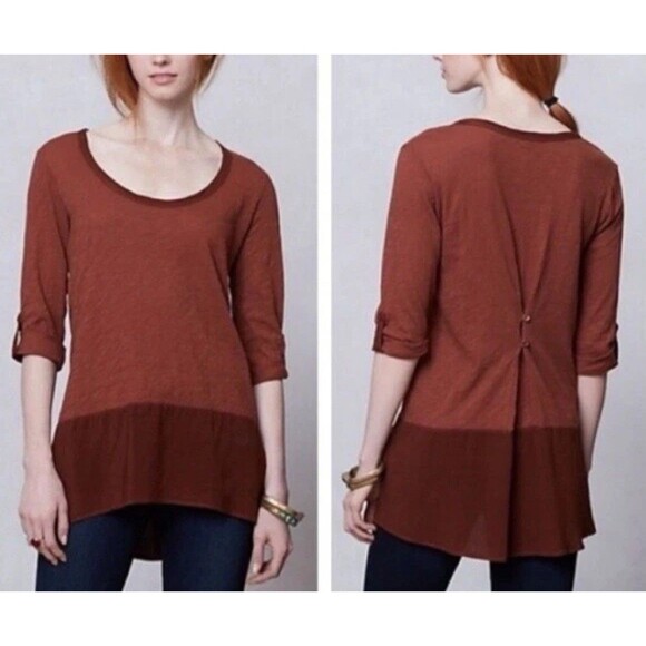 Anthropologie Parkway Tunic Olive Green Left of Center - Picture 2 of 7